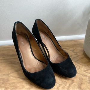 Coach Pumps High Heels - Black Suede - Size 7 B